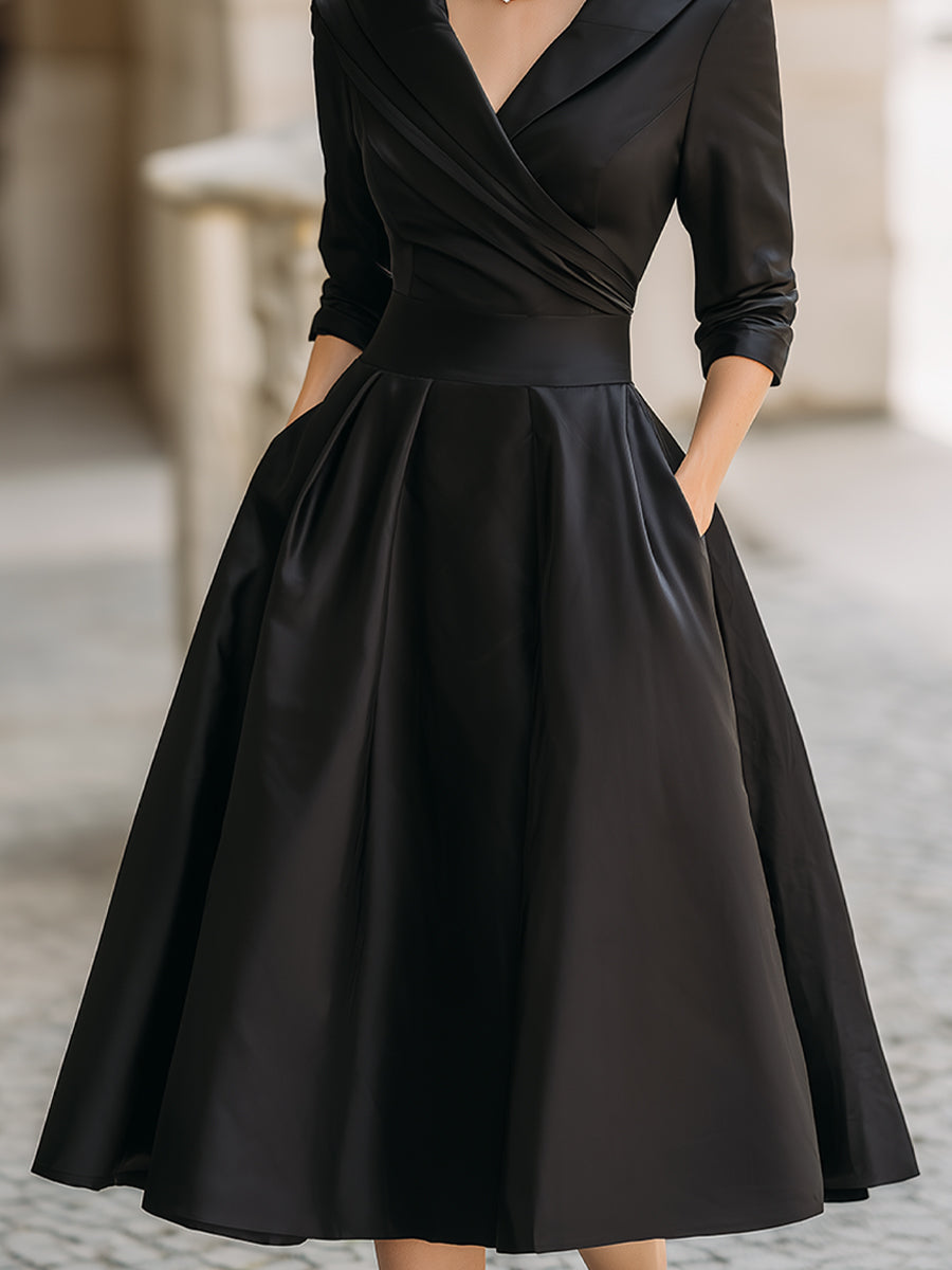 Lina – Abito midi in raso