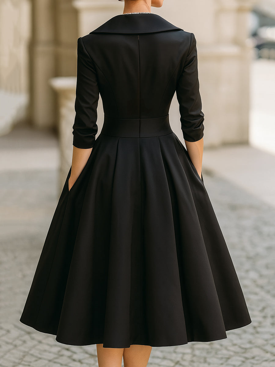 Lina – Abito midi in raso