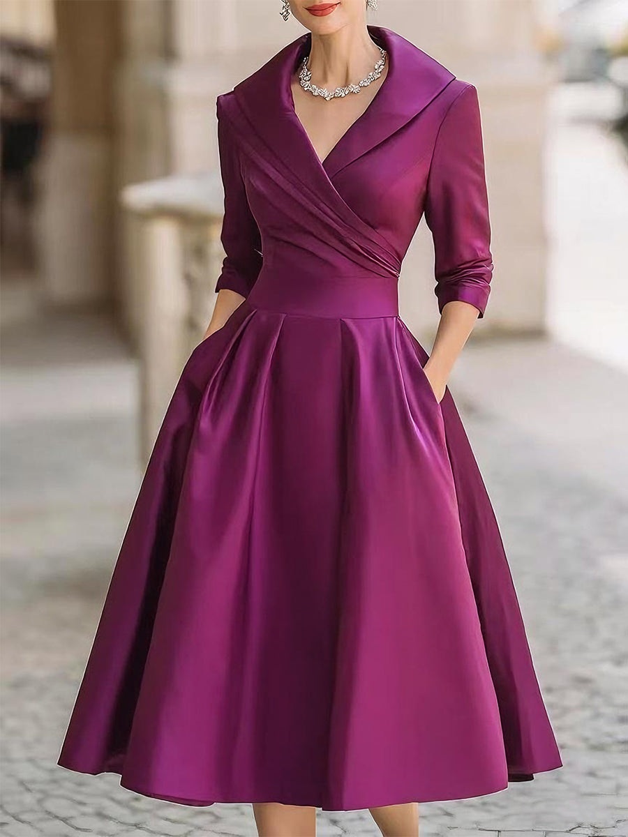 Lina – Abito midi in raso