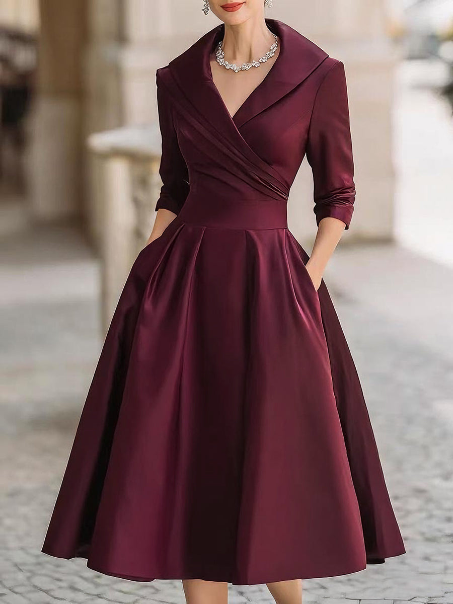 Lina – Abito midi in raso
