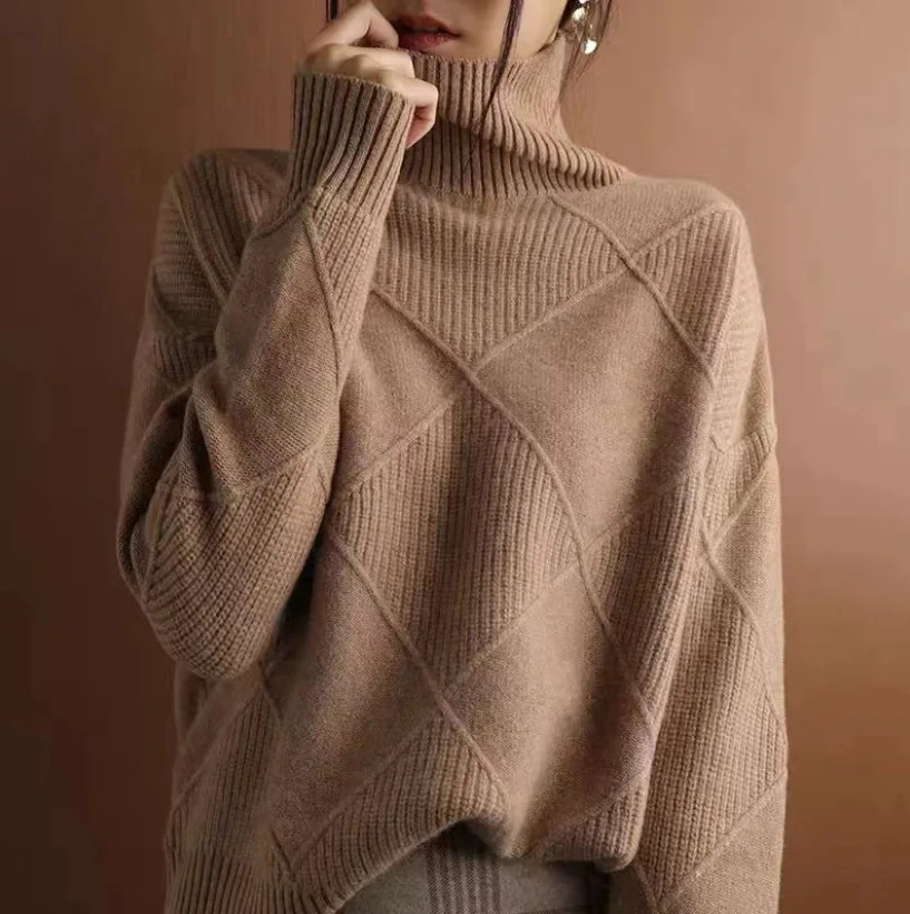 Remmy | Maglione a collo alto lavorato con texture