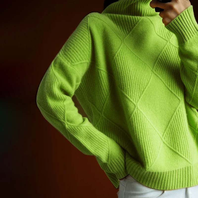 Remmy | Maglione a collo alto lavorato con texture