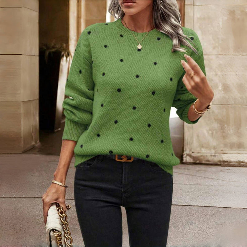 Nina™ | Maglione lavorato a maglia con pois
