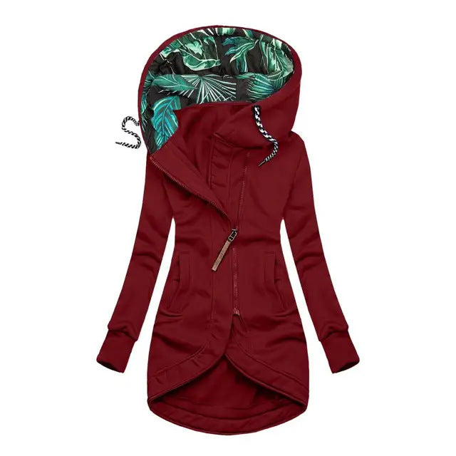 Cappotto invernale lungo asimmetrico