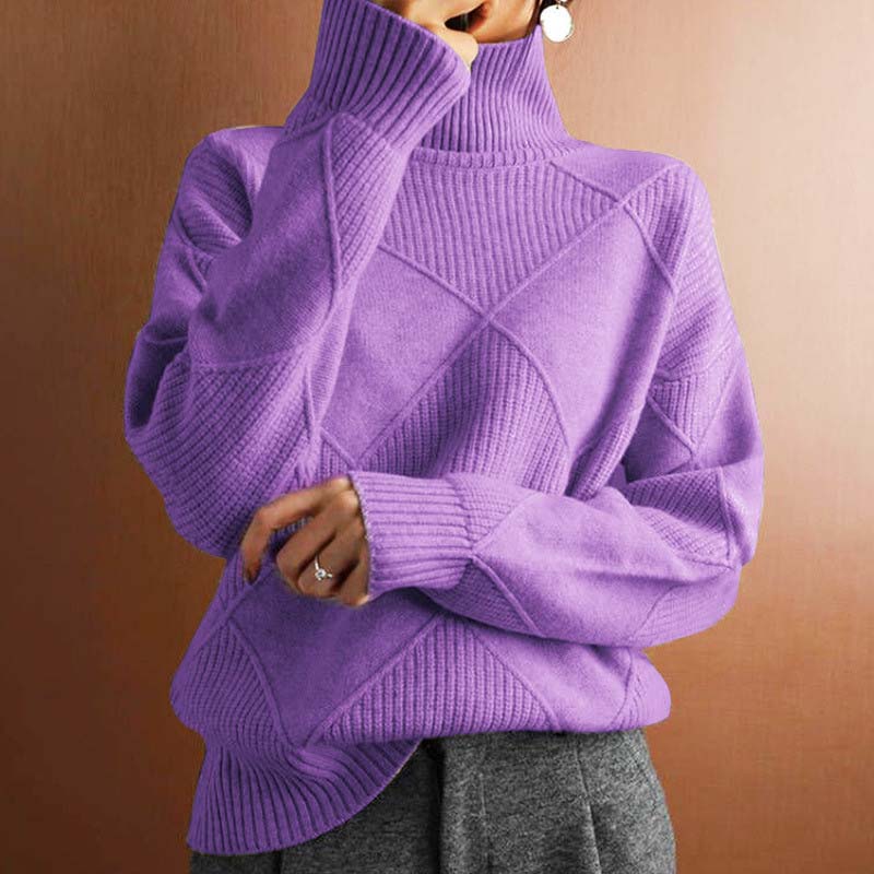 Remmy | Maglione a collo alto lavorato con texture