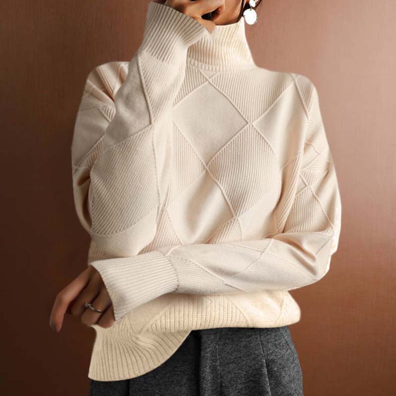 Remmy | Maglione a collo alto lavorato con texture
