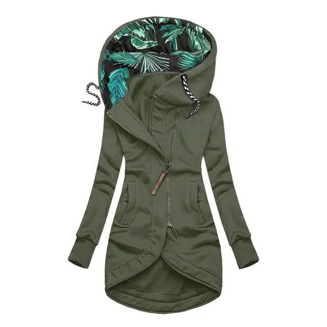 Cappotto invernale lungo asimmetrico
