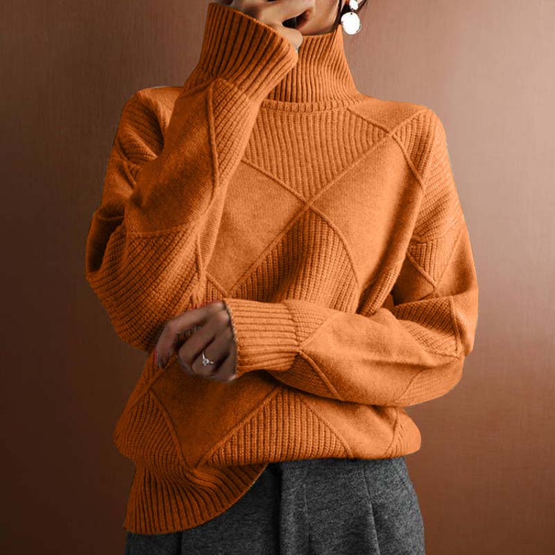 Remmy | Maglione a collo alto lavorato con texture