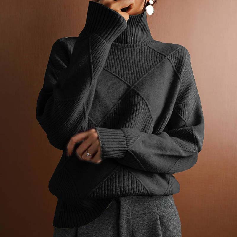 Remmy | Maglione a collo alto lavorato con texture