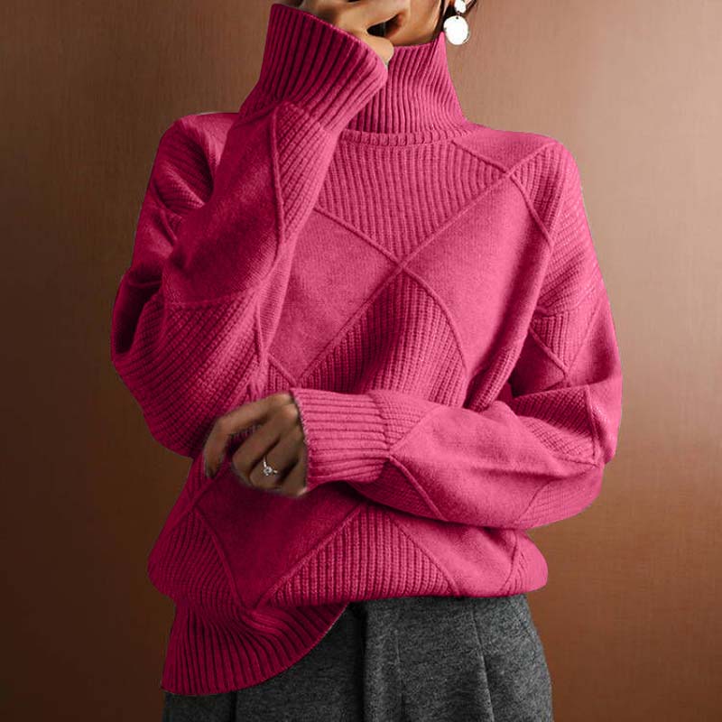 Remmy | Maglione a collo alto lavorato con texture