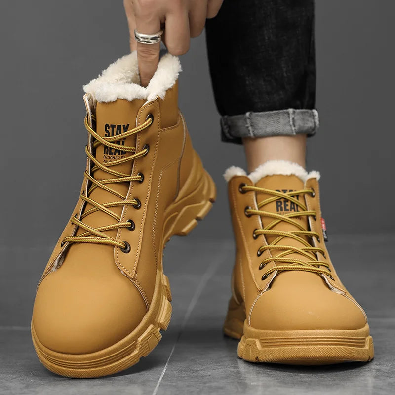 DenimEdge™ Stivaletti Casual da Uomo in Jeans a Taglio Alto