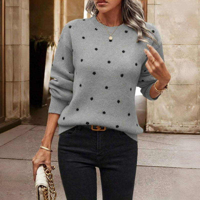 Nina™ | Maglione lavorato a maglia con pois