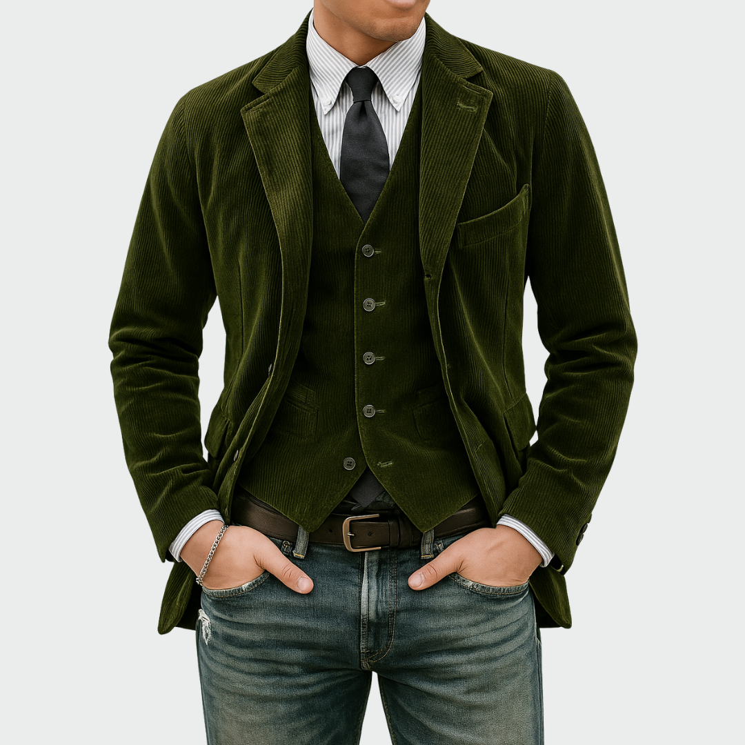 Tommy | Completo 2 pezzi: Blazer e Gilet in Velluto