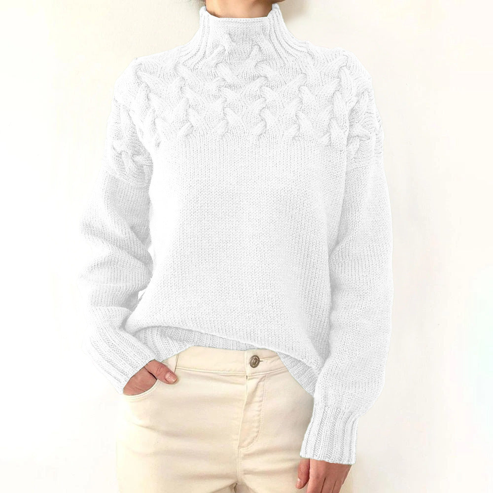 Elena | Caldo maglione a collo alto lavorato a maglia