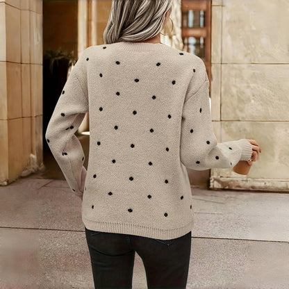 Nina™ | Maglione lavorato a maglia con pois
