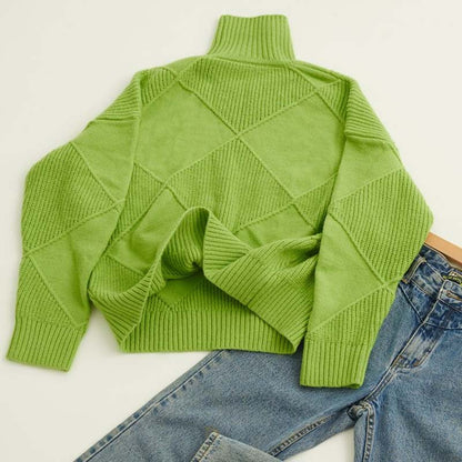 Remmy | Maglione a collo alto lavorato con texture