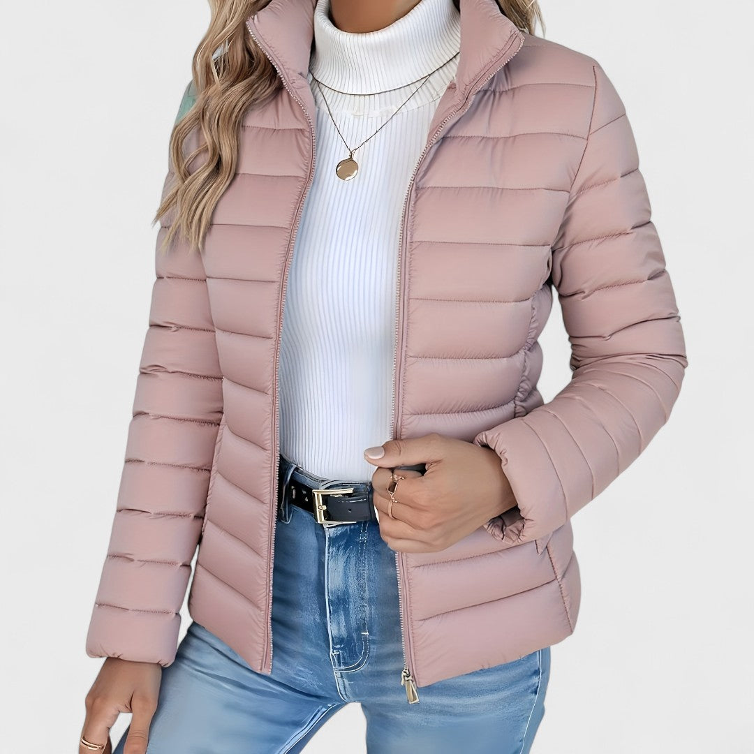Philipa™ | Giacca lunga elegante con collo alto