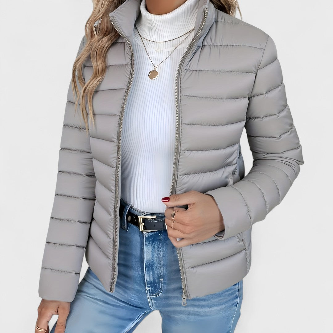 Philipa™ | Giacca lunga elegante con collo alto