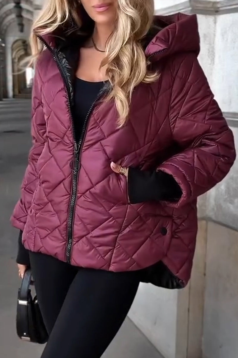 Giacca da donna con cappuccio in cotone per uso quotidiano