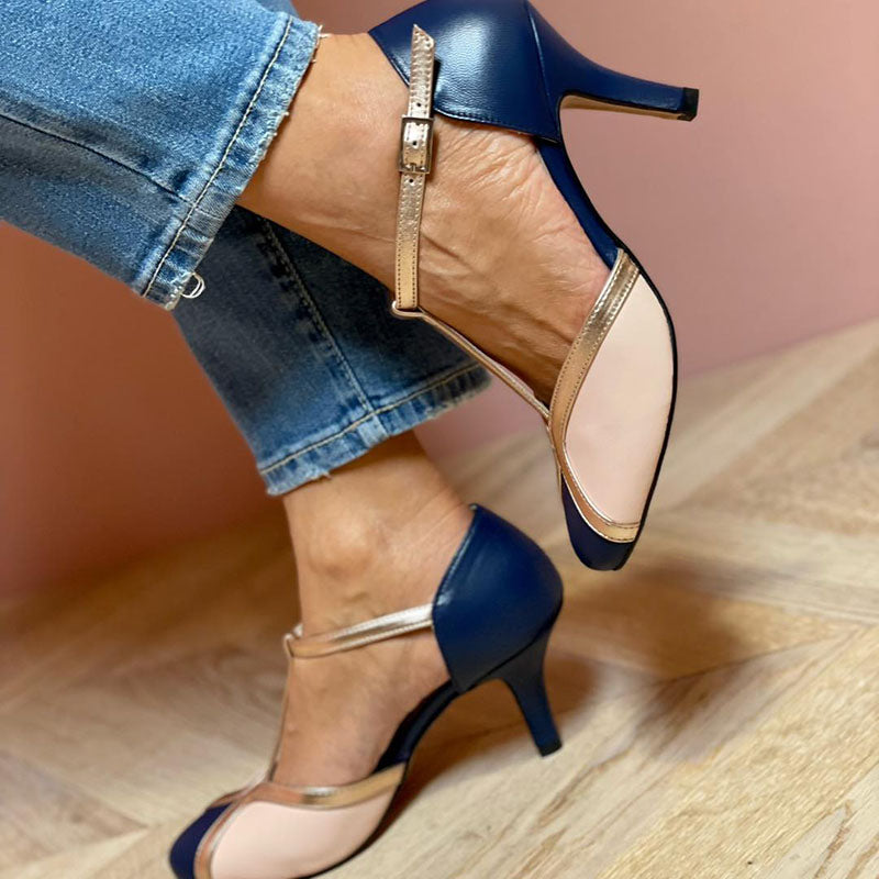 Alessia™ | Scarpe colorate e comode con punta tonda e cinturino a T