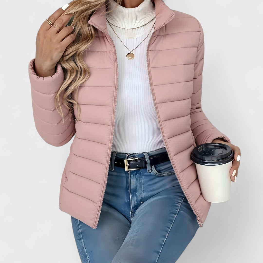Philipa™ | Giacca lunga elegante con collo alto