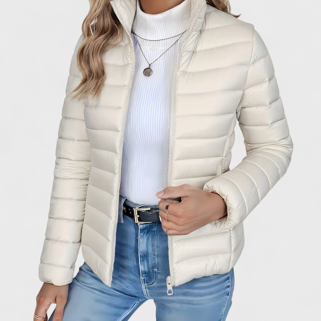 Philipa™ | Giacca lunga elegante con collo alto