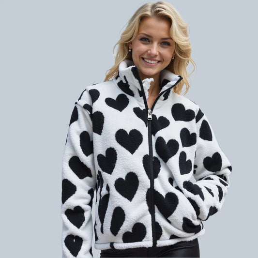 Daria™ | Giacca reversibile con motivo a cuori