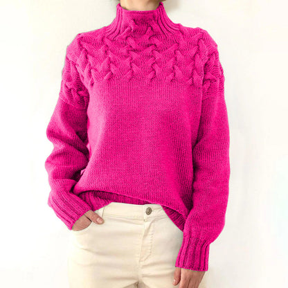 Elena | Caldo maglione a collo alto lavorato a maglia