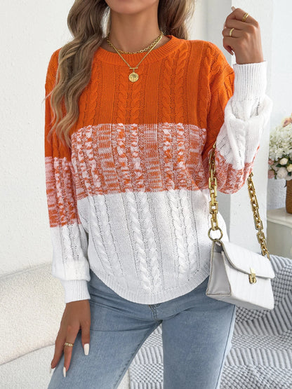 Maglione casual a righe da donna