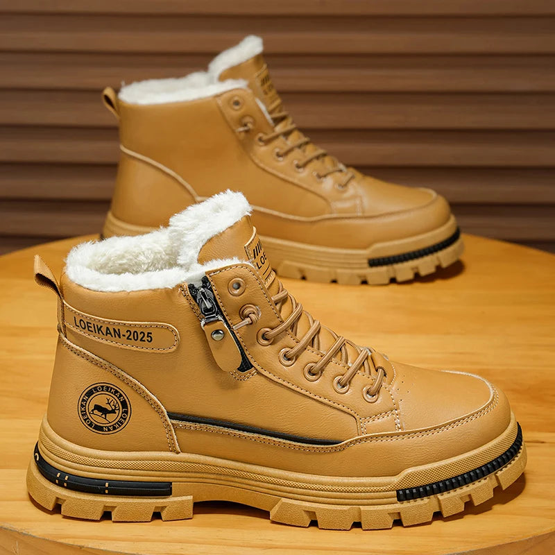 NordicStep™ Stivali Invernali da Uomo in Pelle a Taglio Alto