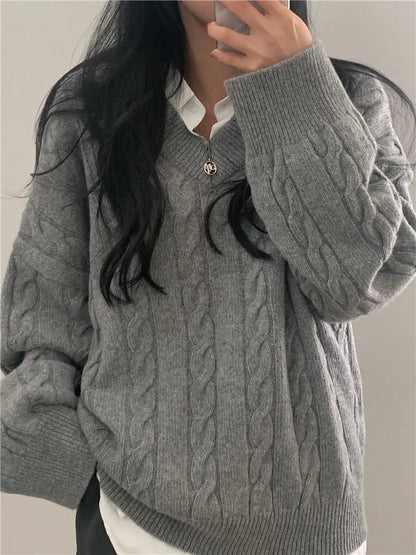 Realeft | Maglione Oversize con Scollo a V