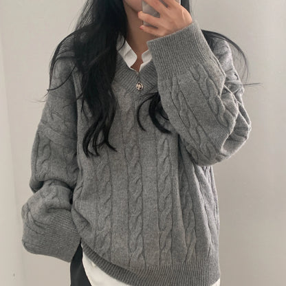 Realeft | Maglione Oversize con Scollo a V
