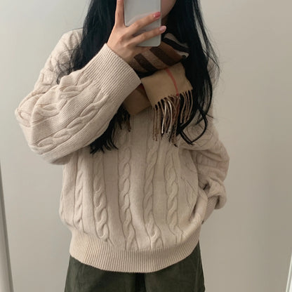 Realeft | Maglione Oversize con Scollo a V