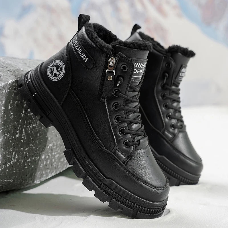 NordicStep™ Stivali Invernali da Uomo in Pelle a Taglio Alto