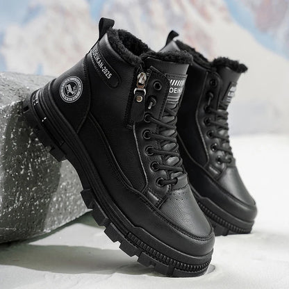 NordicStep™ Stivali Invernali da Uomo in Pelle a Taglio Alto