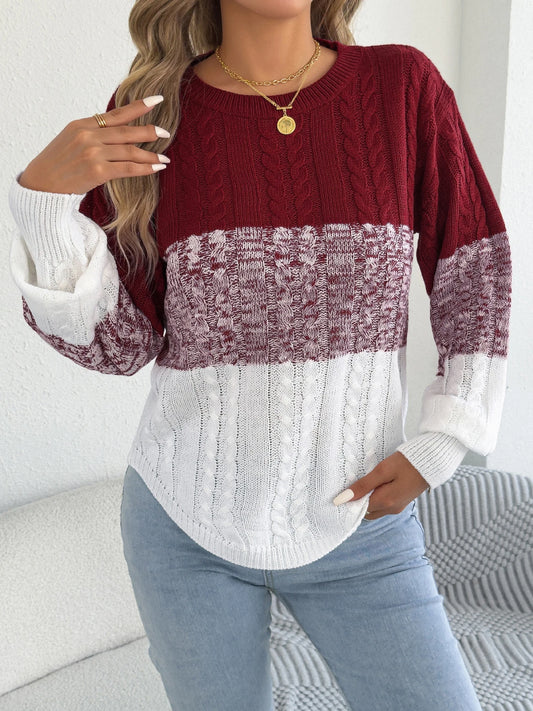 Maglione casual a righe da donna