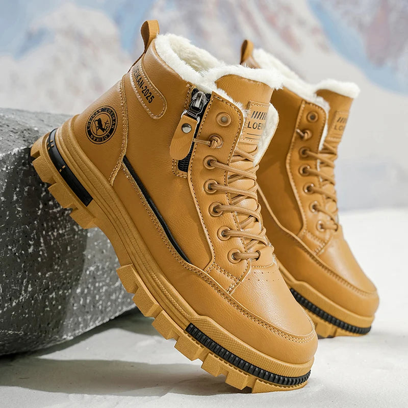 NordicStep™ Stivali Invernali da Uomo in Pelle a Taglio Alto