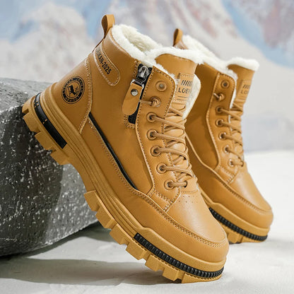 NordicStep™ Stivali Invernali da Uomo in Pelle a Taglio Alto