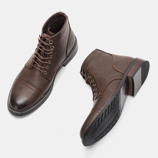 Keith | Stivaletti Derby Vintage con Punta Decorativa