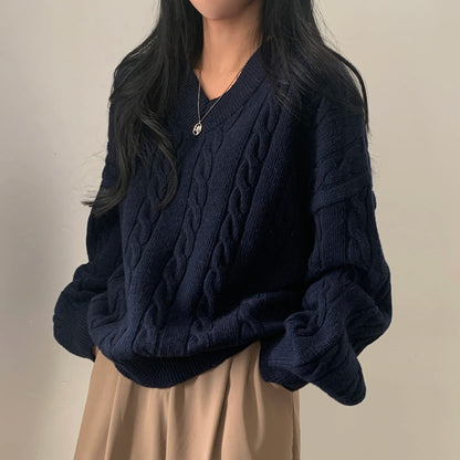 Realeft | Maglione Oversize con Scollo a V