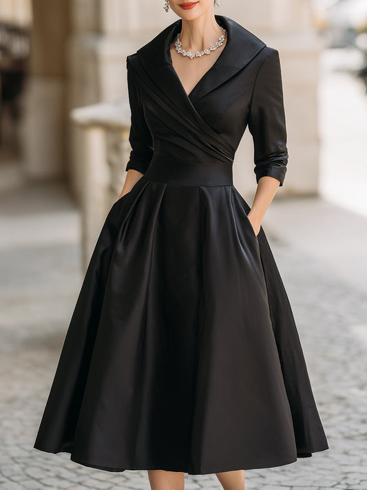 Lina – Abito midi in raso