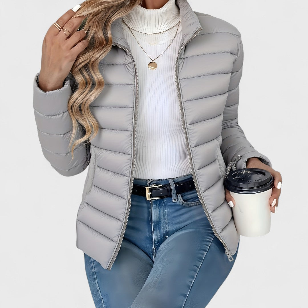 Philipa™ | Giacca lunga elegante con collo alto
