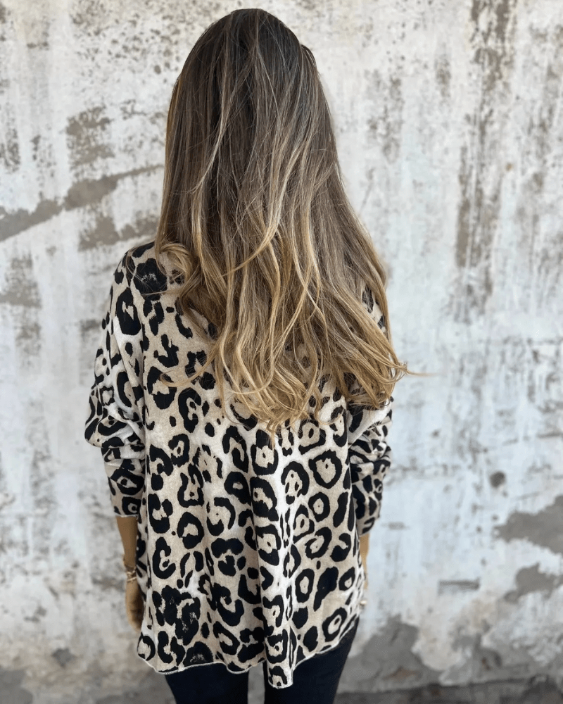 Elvéra | Top casual da donna con stampa leopardata