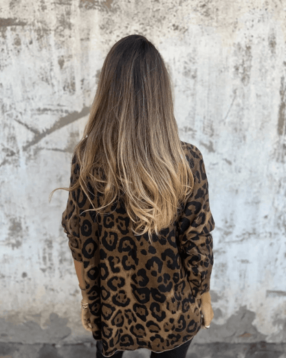 Elvéra | Top casual da donna con stampa leopardata