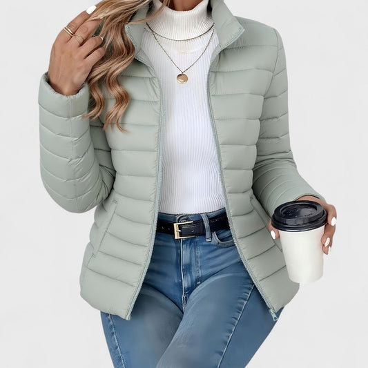 Philipa™ | Giacca lunga elegante con collo alto