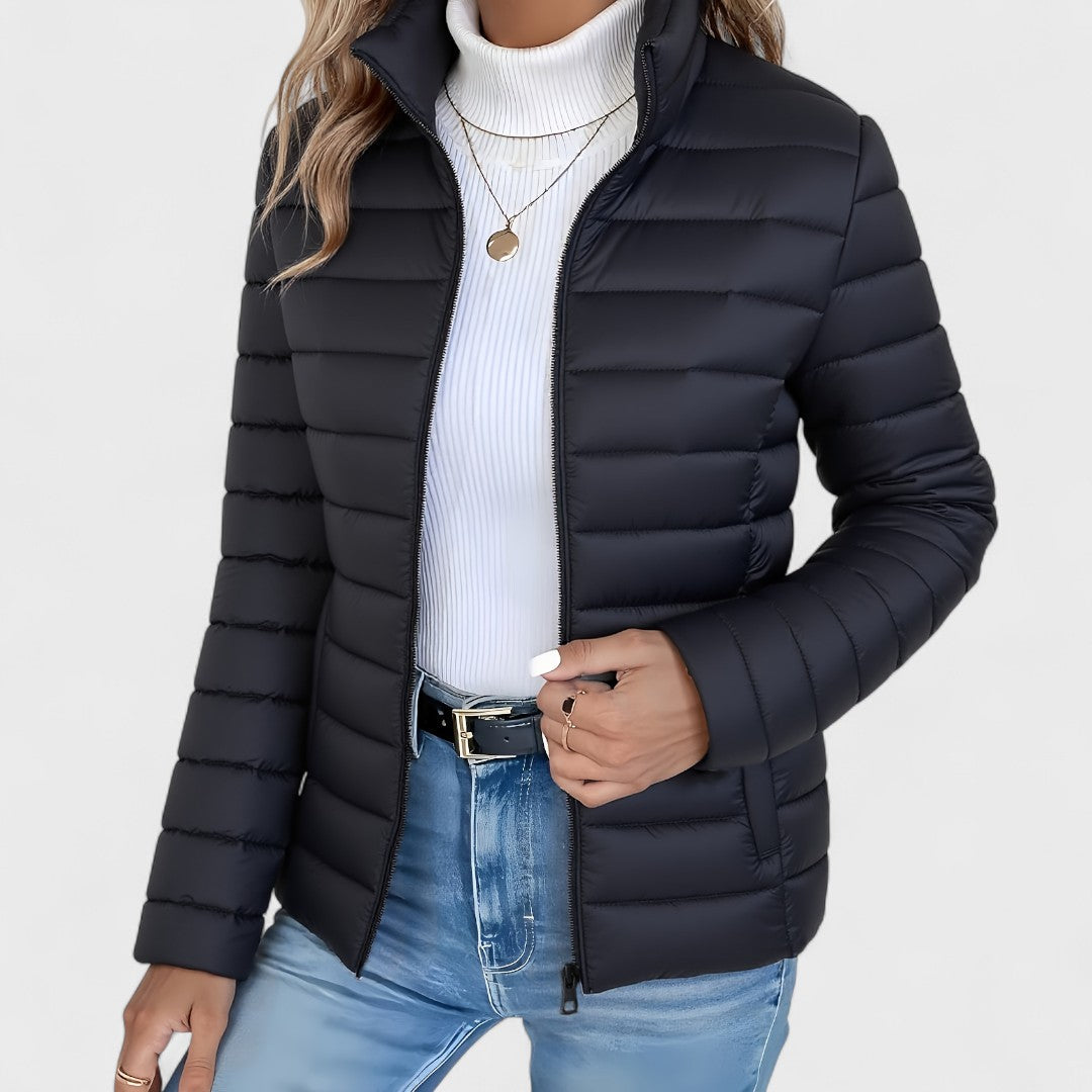Philipa™ | Giacca lunga elegante con collo alto