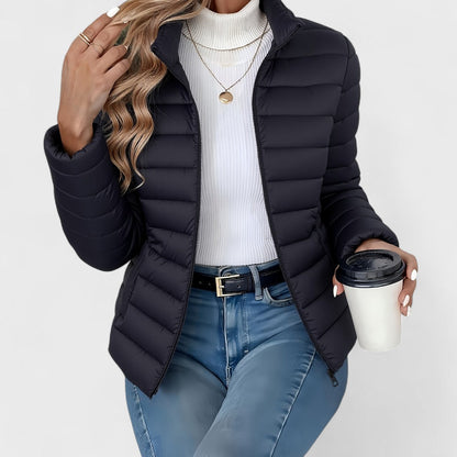 Philipa™ | Giacca lunga elegante con collo alto